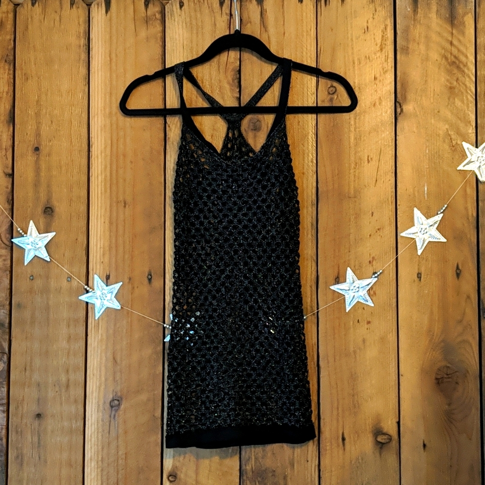Sparkly Mesh/Fishnet Tank Dress/Top